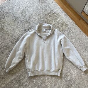 Aritzia Cozy Sweatfleece Boyfriend 1/2 Zip Sweatshirt